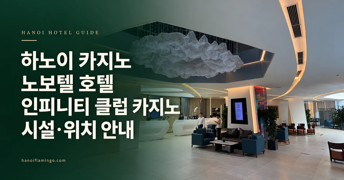 하노이 카지노 노보텔 호텔 인피니티 클럽 카지노 시설·위치 안내 — 호텔 사진을 활용한 편집 표지